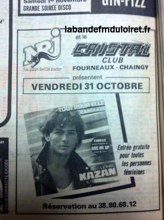 soirée NRJ en discothéque/ octobre 1986