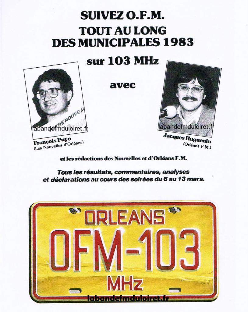 publicité pour les élections municipales 1983
