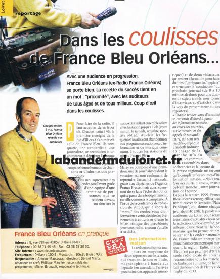 article "reflet du loiret "2002