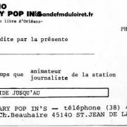 carte de presse Radio Marie Pop'ins (avec le logo en haut)