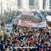 La manifestation de février 1985,rue Jeanne d'Arc à orléans