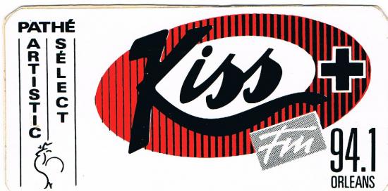 autocollant 1988 KISS FM Orléans 94.1