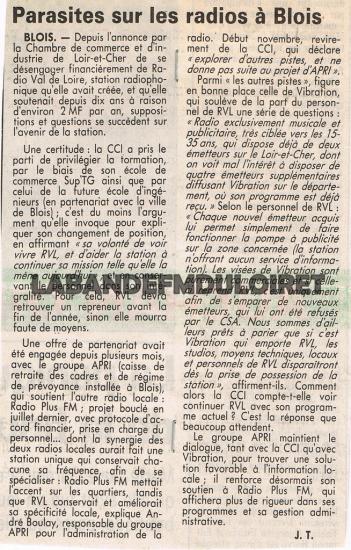 article de presse novembre 1992