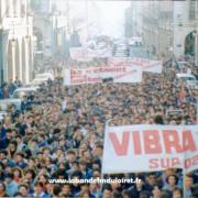 La manifestation de février 1985, rue Royale.