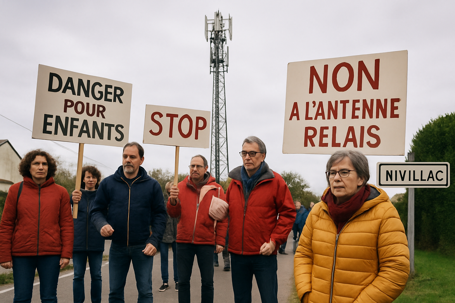à nivillac, les riverains expriment leur opposition croissante au projet d’antenne relais de téléphonie mobile, soulevant des inquiétudes sur l’impact environnemental et sanitaire.