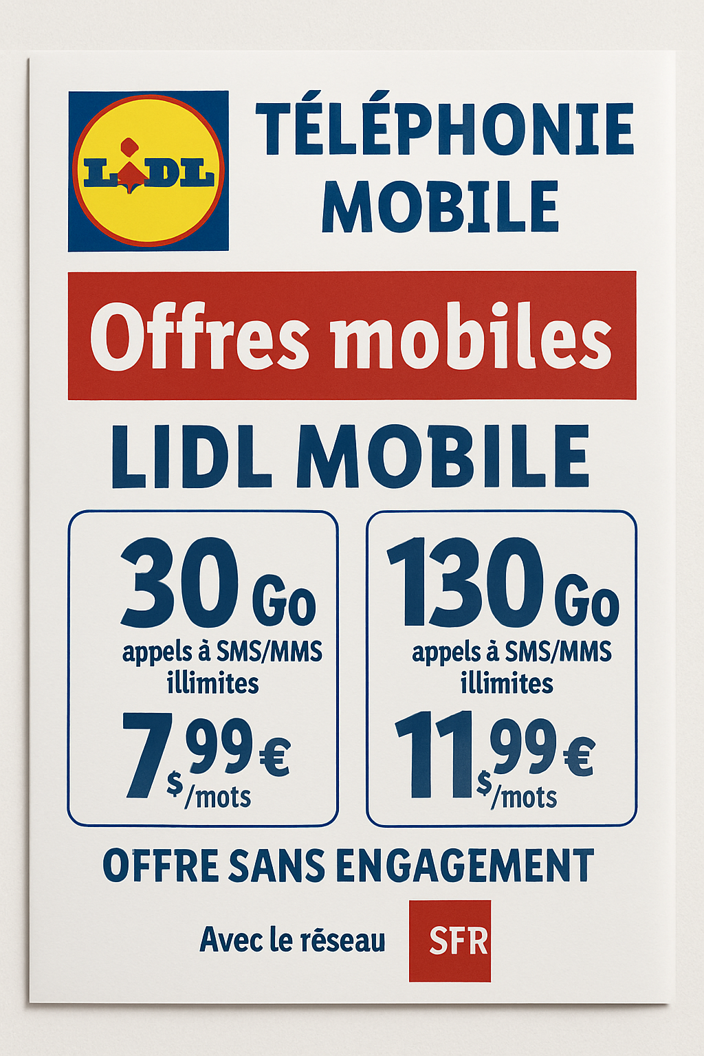 découvrez les nouveaux forfaits mobiles de lidl lancés en france avec 1 500 magasins, apportant une nouvelle concurrence dynamique aux opérateurs traditionnels.