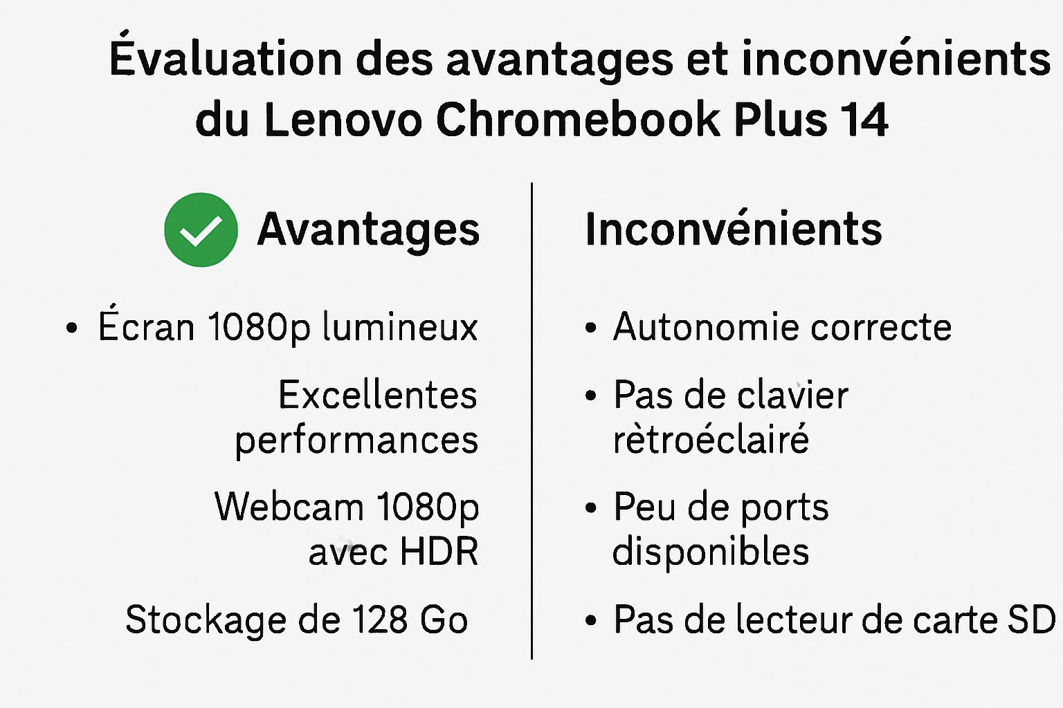 profitez de notre offre exceptionnelle sur le lenovo chromebook plus 14 avec 16 go de ram et 256 go ssd à seulement 549,99 €, soit une remise de 25%. performance et élégance à prix réduit !