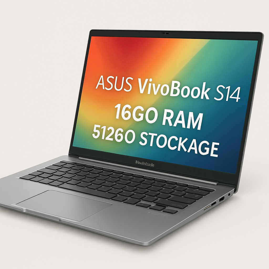 découvrez l'offre immanquable sur le asus vivobook s14 : un ordinateur performant avec 16 go de ram et 512 go de stockage à seulement 849,99 €. profitez d'un excellent rapport qualité-prix pour votre prochain achat informatique !