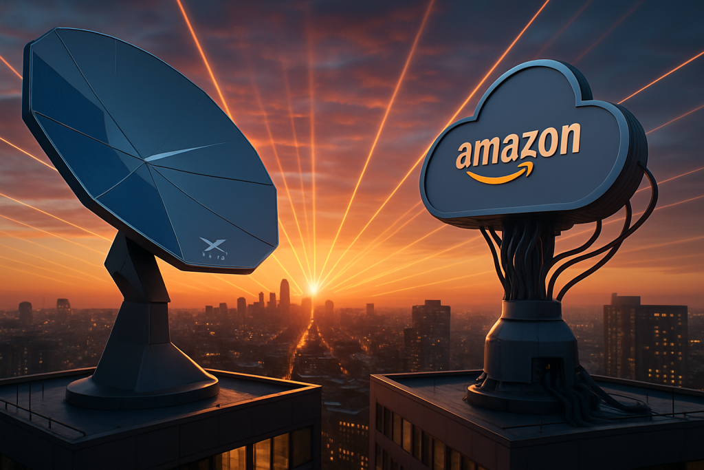Starlink et Amazon en lice pour l’attribution de nouvelles frĂ©quences mobiles : un tournant majeur pour la tĂ©lĂ©phonie starlink et amazon rivalisent pour l'attribution de nouvelles frĂ©quences mobiles, marquant un tournant majeur dans l'avenir de la tĂ©lĂ©phonie et des services connectĂ©s.
