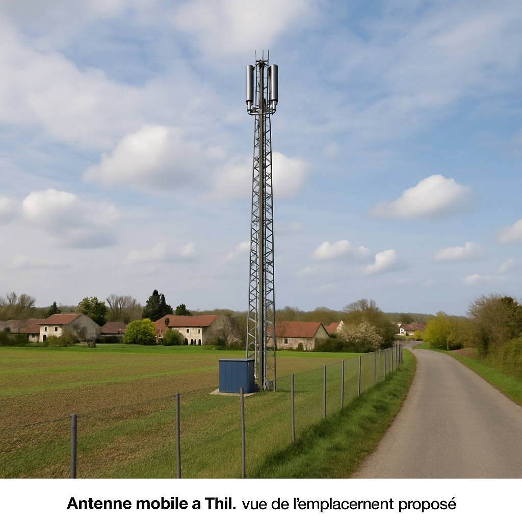 découvrez le nouveau projet d'antenne mobile à thil, développé en collaboration avec les services techniques pour améliorer la connectivité locale.